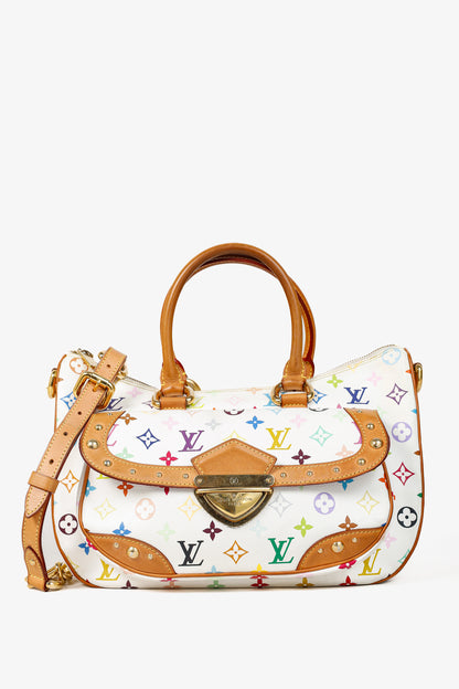 Louis Vuitton x Takashi Murakami Rita White Multicolore Monogram Shoulder Bag