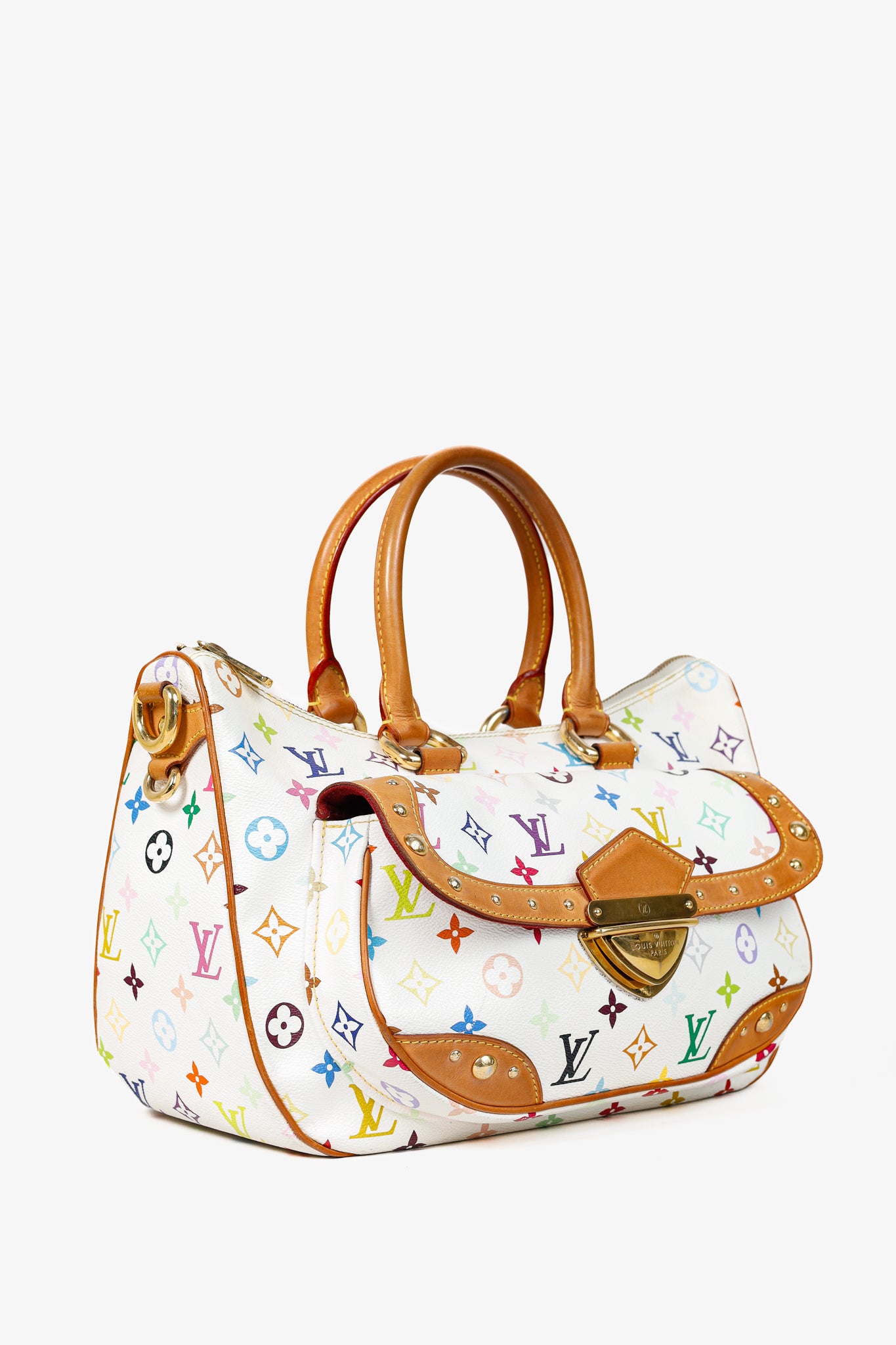 Louis Vuitton x Takashi Murakami Rita White Multicolore Monogram Shoulder Bag