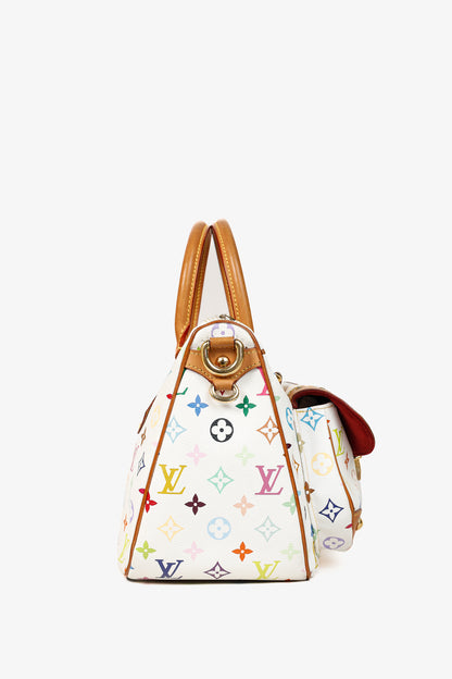 Louis Vuitton x Takashi Murakami Rita White Multicolore Monogram Shoulder Bag