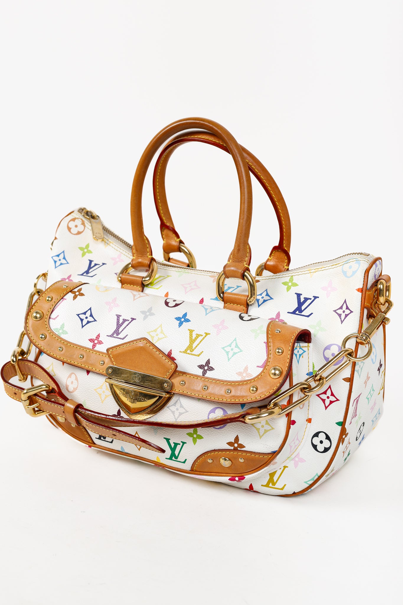 Louis Vuitton x Takashi Murakami Rita White Multicolore Monogram Shoulder Bag