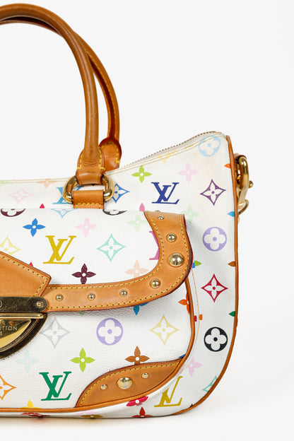 Louis Vuitton x Takashi Murakami Rita White Multicolore Monogram Shoulder Bag