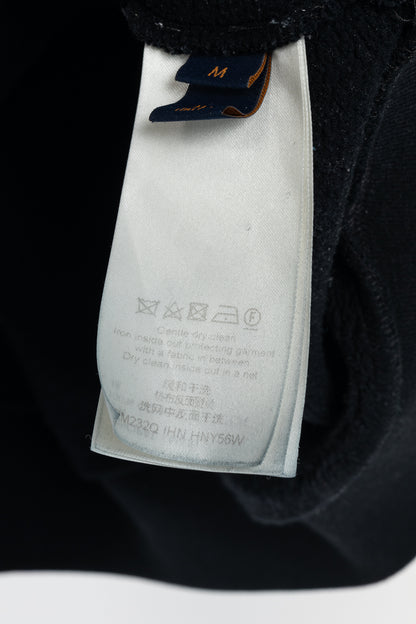 Louis Vuitton Black Embroidered Signature Cotton Hoodie