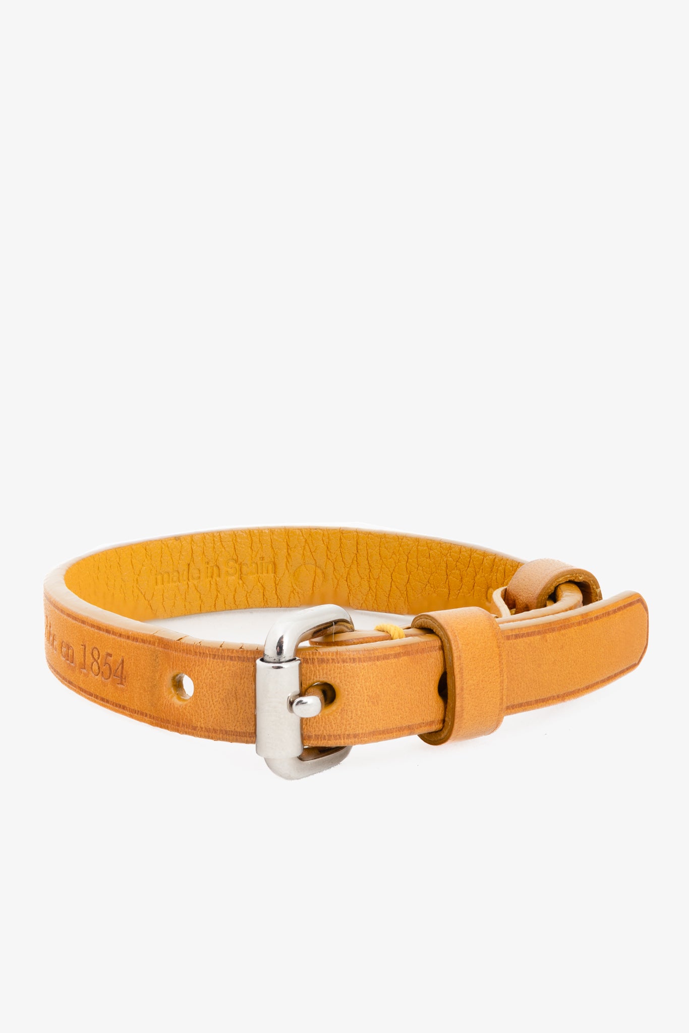Louis Vuitton Mustard-Yellow Leather Logo-Stamped Bracelet