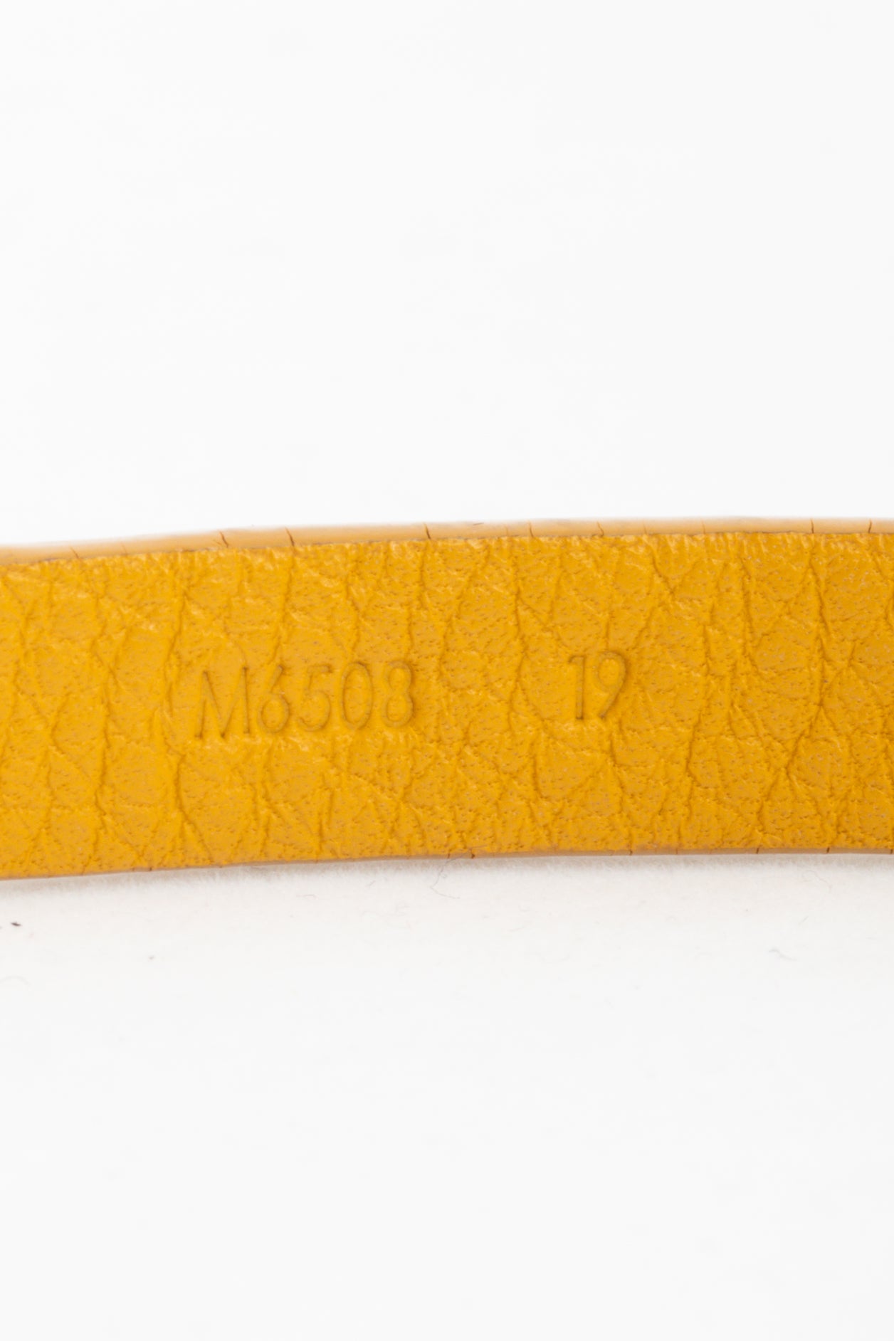 Louis Vuitton Mustard-Yellow Leather Logo-Stamped Bracelet
