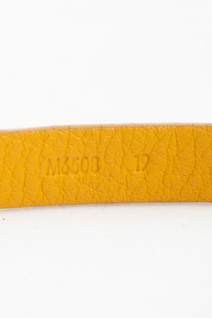 Louis Vuitton Mustard-Yellow Leather Logo-Stamped Bracelet