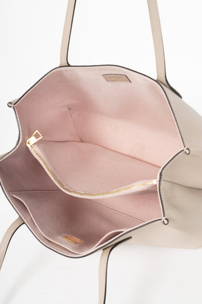 Louis Vuitton Lockme Greige Grained Calfskin Shopper Tote