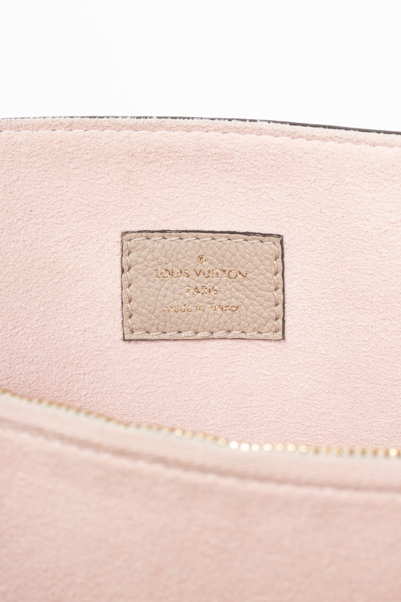 Louis Vuitton Lockme Greige Grained Calfskin Shopper Tote