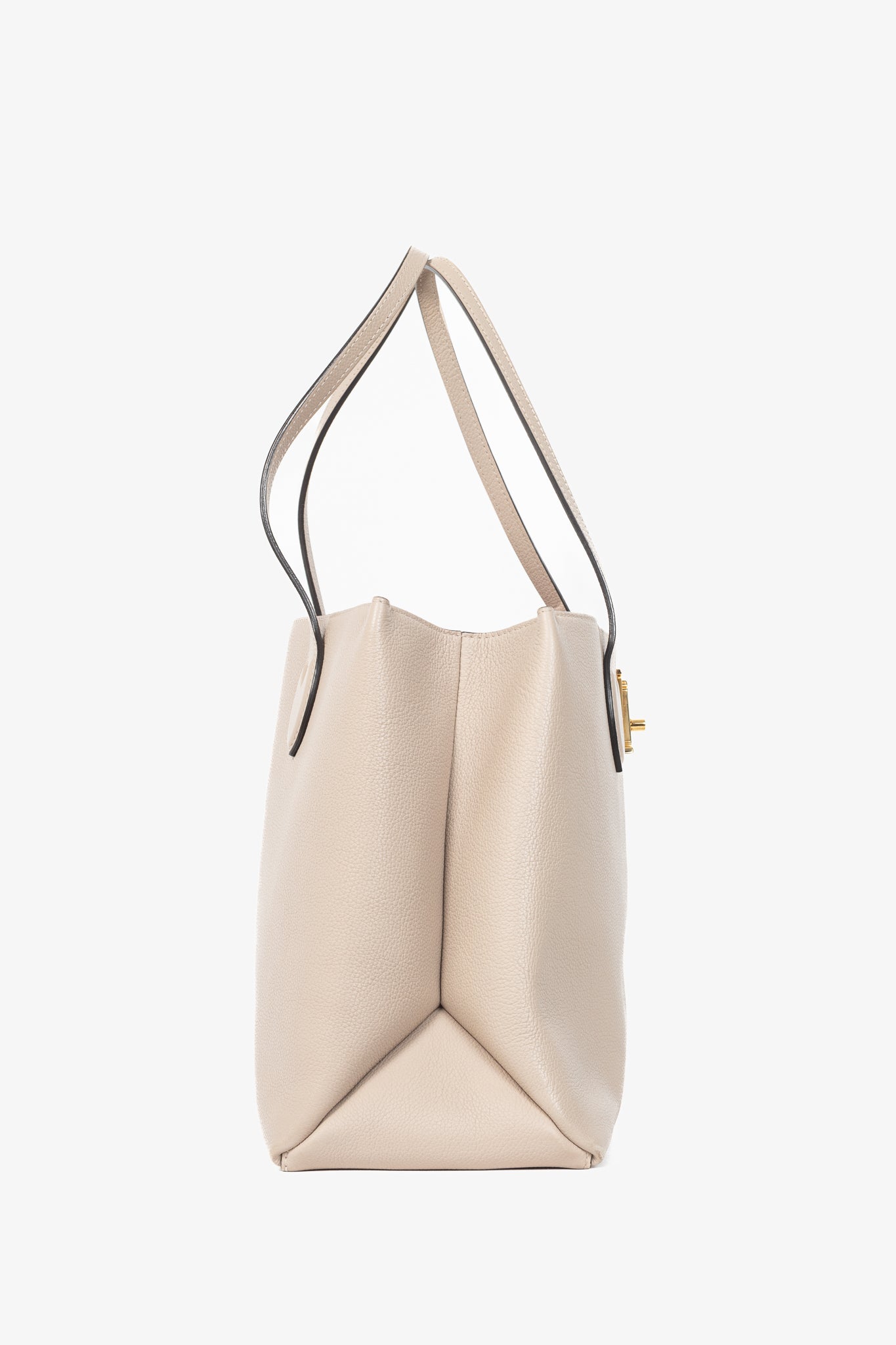 Louis Vuitton Lockme Greige Grained Calfskin Shopper Tote