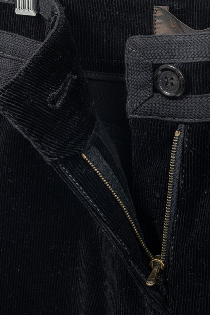 Louis Vuitton Black Corduroy Tonal-Trim Bootcut Pants