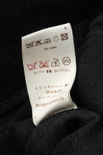 Louis Vuitton Black Corduroy Tonal-Trim Bootcut Pants