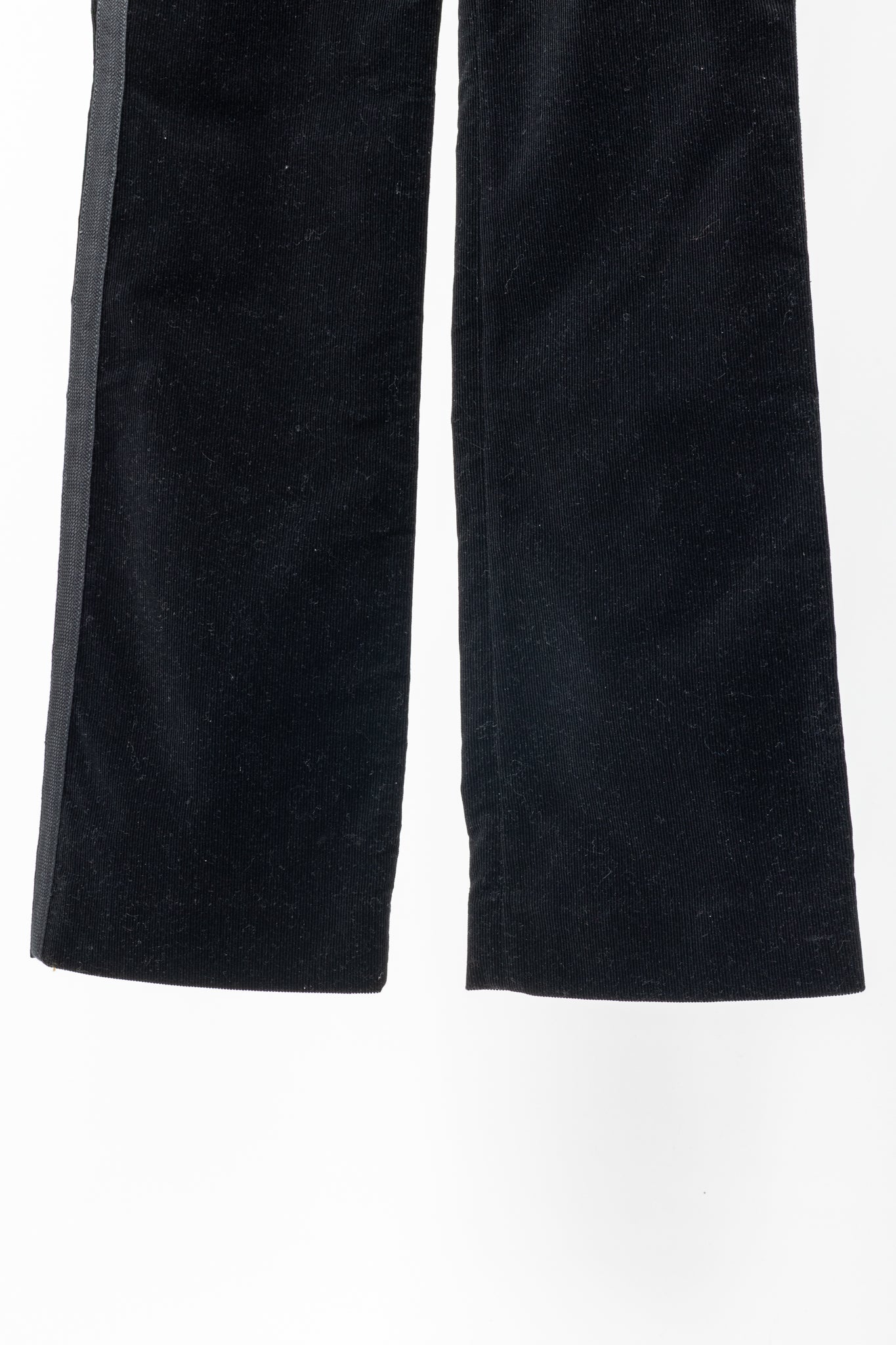Louis Vuitton Black Corduroy Tonal-Trim Bootcut Pants