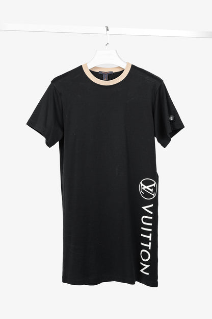 Louis Vuitton Vuittamins Black Cotton Jersey Logo T-Shirt Dress