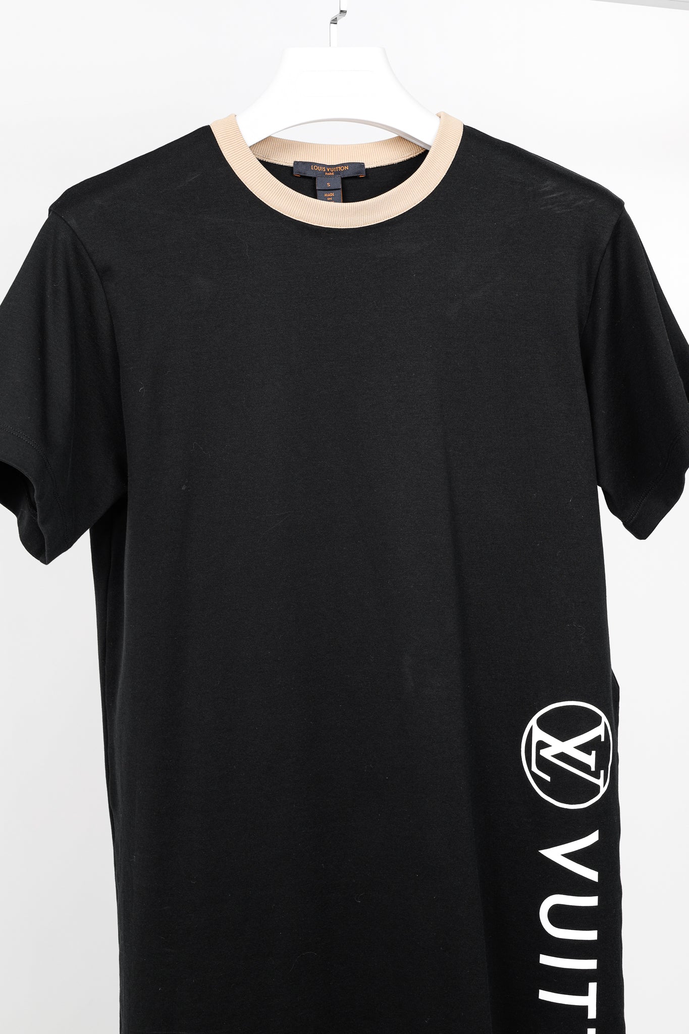 Louis Vuitton Vuittamins Black Cotton Jersey Logo T-Shirt Dress