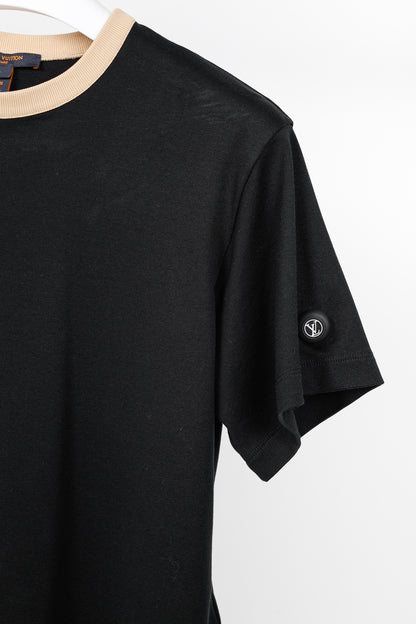 Louis Vuitton Vuittamins Black Cotton Jersey Logo T-Shirt Dress