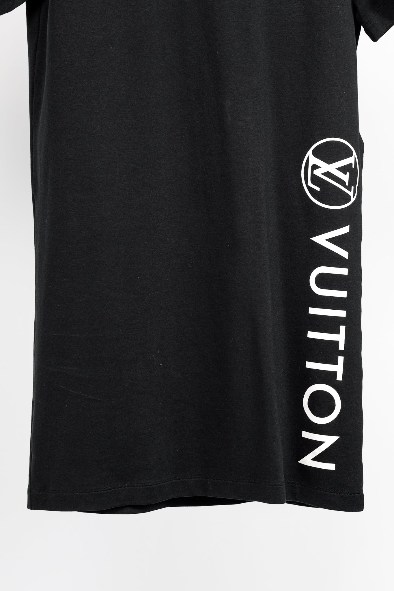 Louis Vuitton Vuittamins Black Cotton Jersey Logo T-Shirt Dress