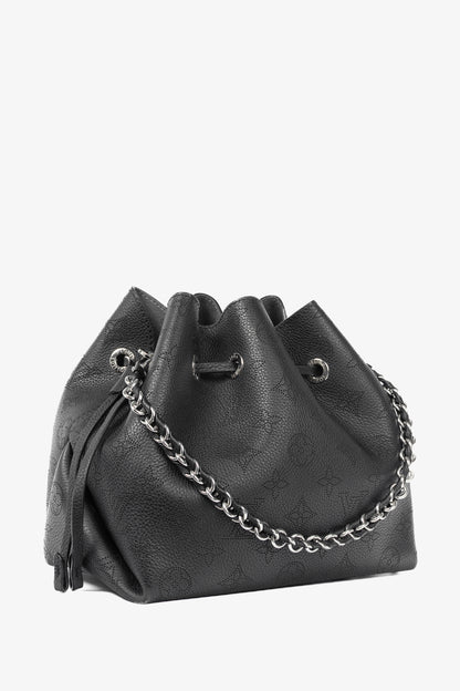 Louis Vuitton Bella Black Mahina Leather Bucket Bag