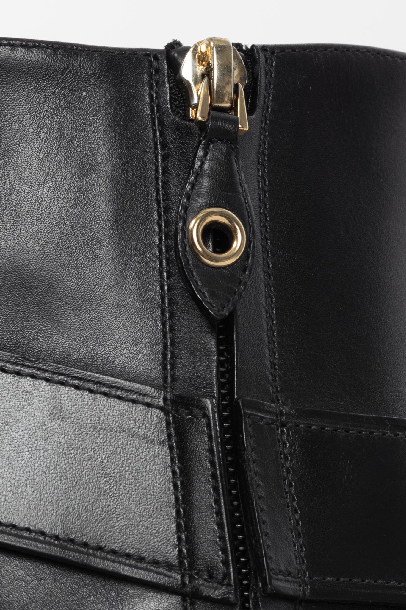 Louis Vuitton Black Leather Belted Booties