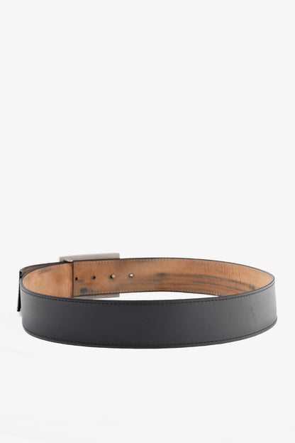 Louis Vuitton Jeans 45 Black Leather "Traveling Requisites" Belt