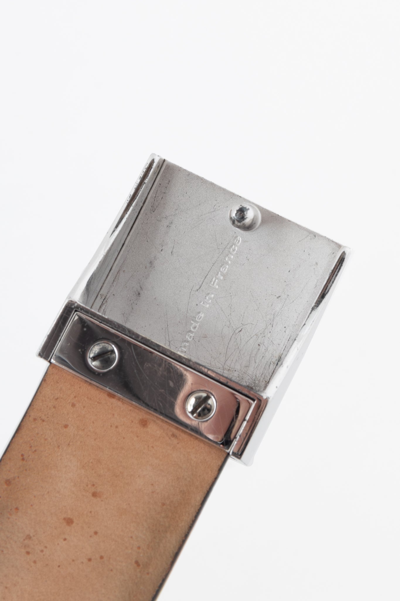 Louis Vuitton Black Leather Logo-Buckle Belt