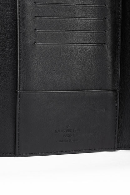 Louis Vuitton Amelia Black Mahina Perforated Leather Wallet