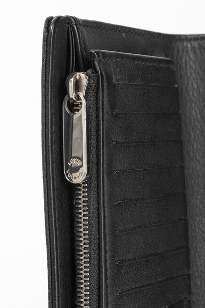 Louis Vuitton Amelia Black Mahina Perforated Leather Wallet
