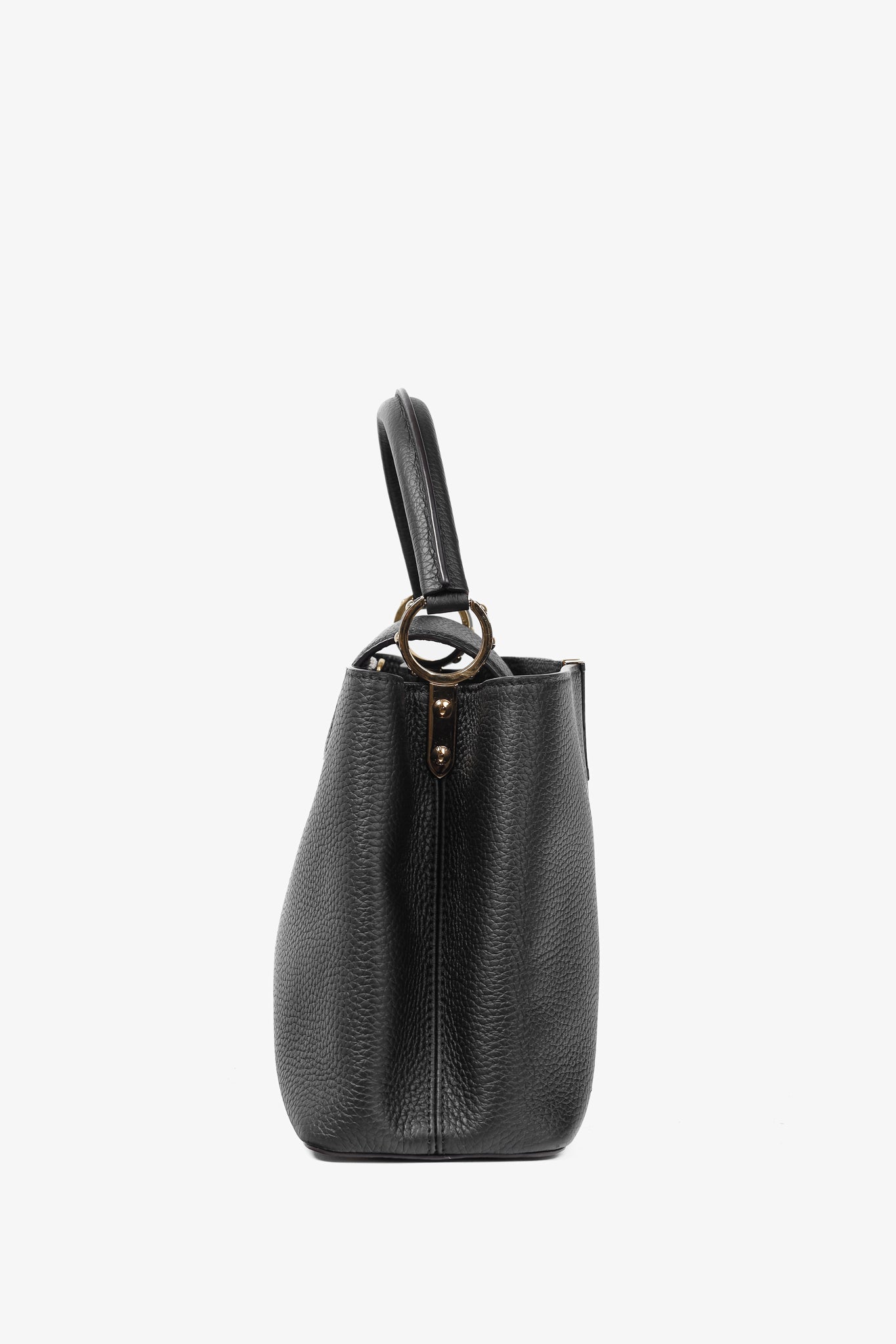 Louis Vuitton Capucines MM Black Taurillon Leather Handbag