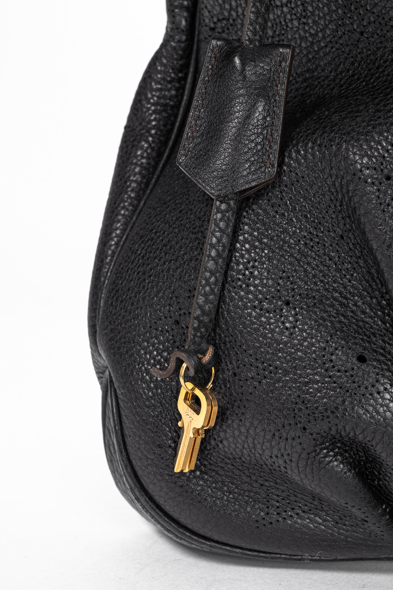 Louis Vuitton Selene MM Black Mahina Leather Hobo