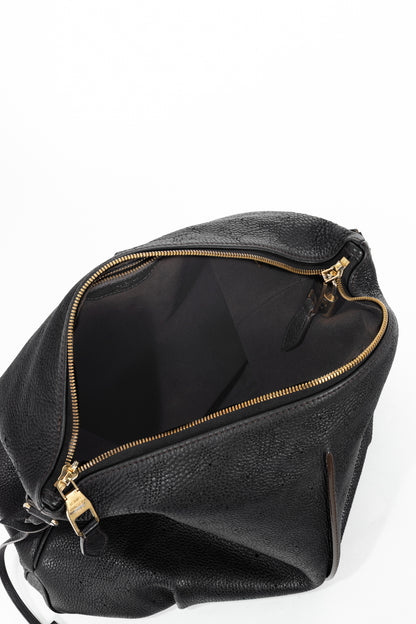 Louis Vuitton Selene MM Black Mahina Leather Hobo