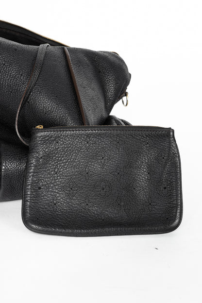 Louis Vuitton Selene MM Black Mahina Leather Hobo
