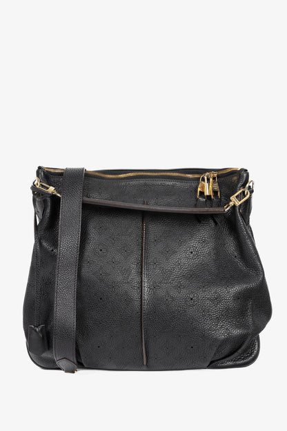 Louis Vuitton Selene MM Black Mahina Leather Hobo