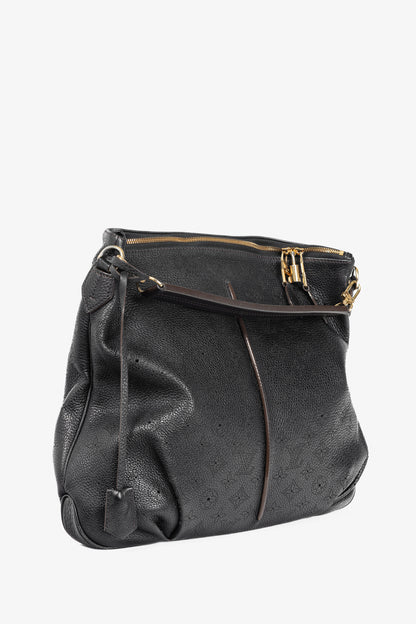 Louis Vuitton Selene MM Black Mahina Leather Hobo