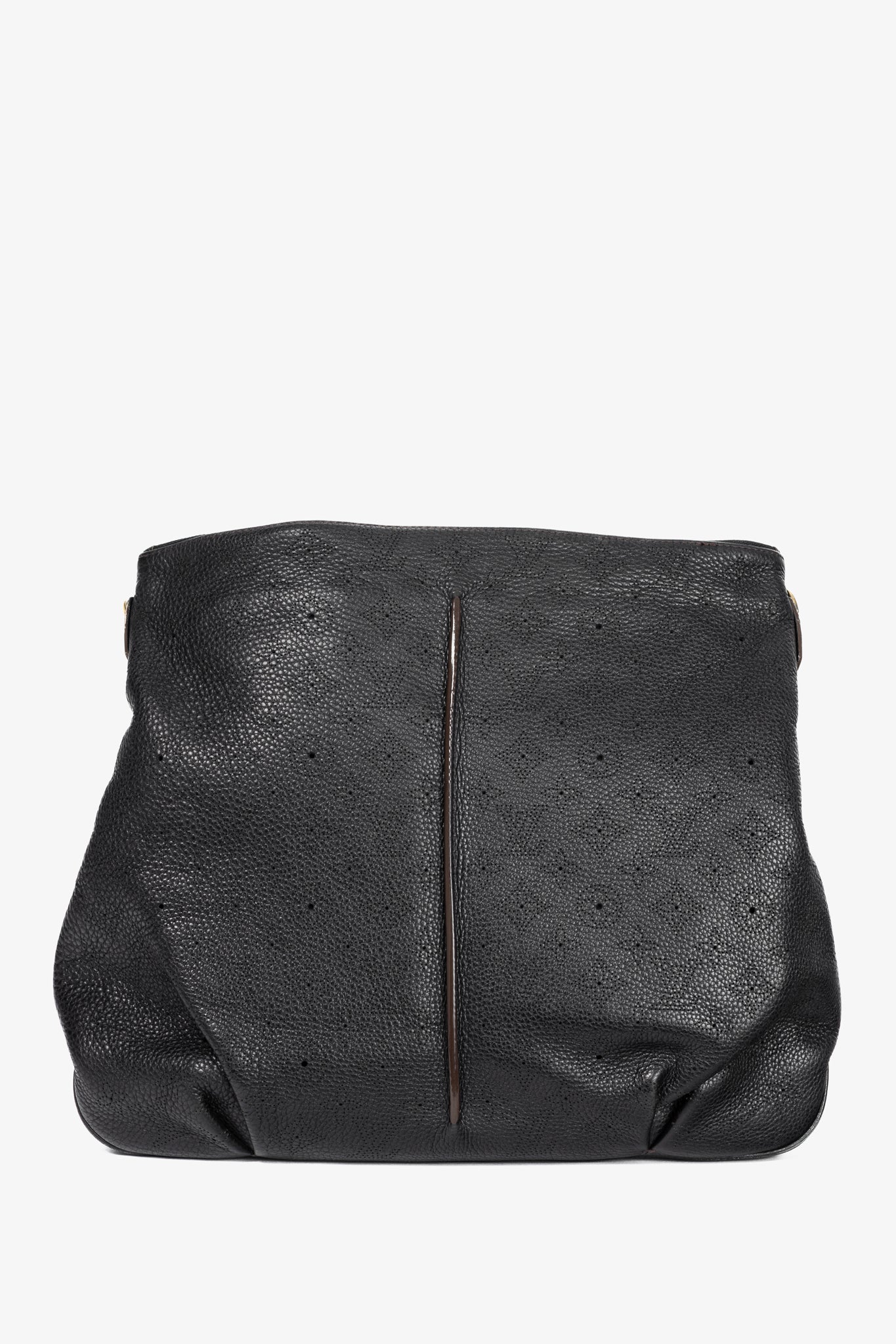 Louis Vuitton Selene MM Black Mahina Leather Hobo