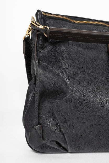 Louis Vuitton Selene MM Black Mahina Leather Hobo