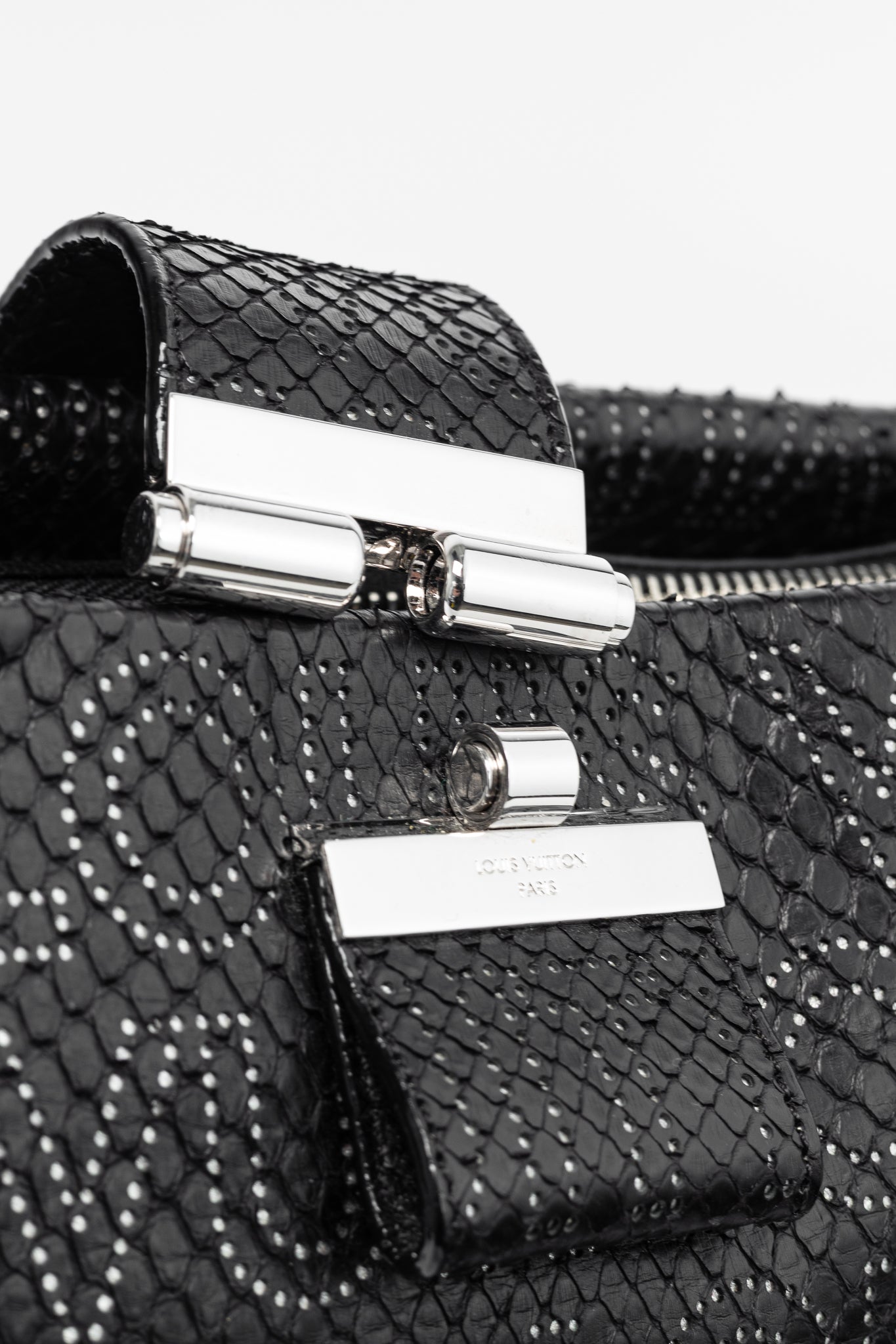 Louis Vuitton AW/08 Runway Lutece Black Perfore Python Shoulder Bag