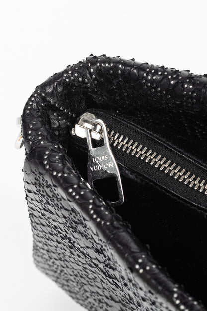 Louis Vuitton AW/08 Runway Lutece Black Perfore Python Shoulder Bag