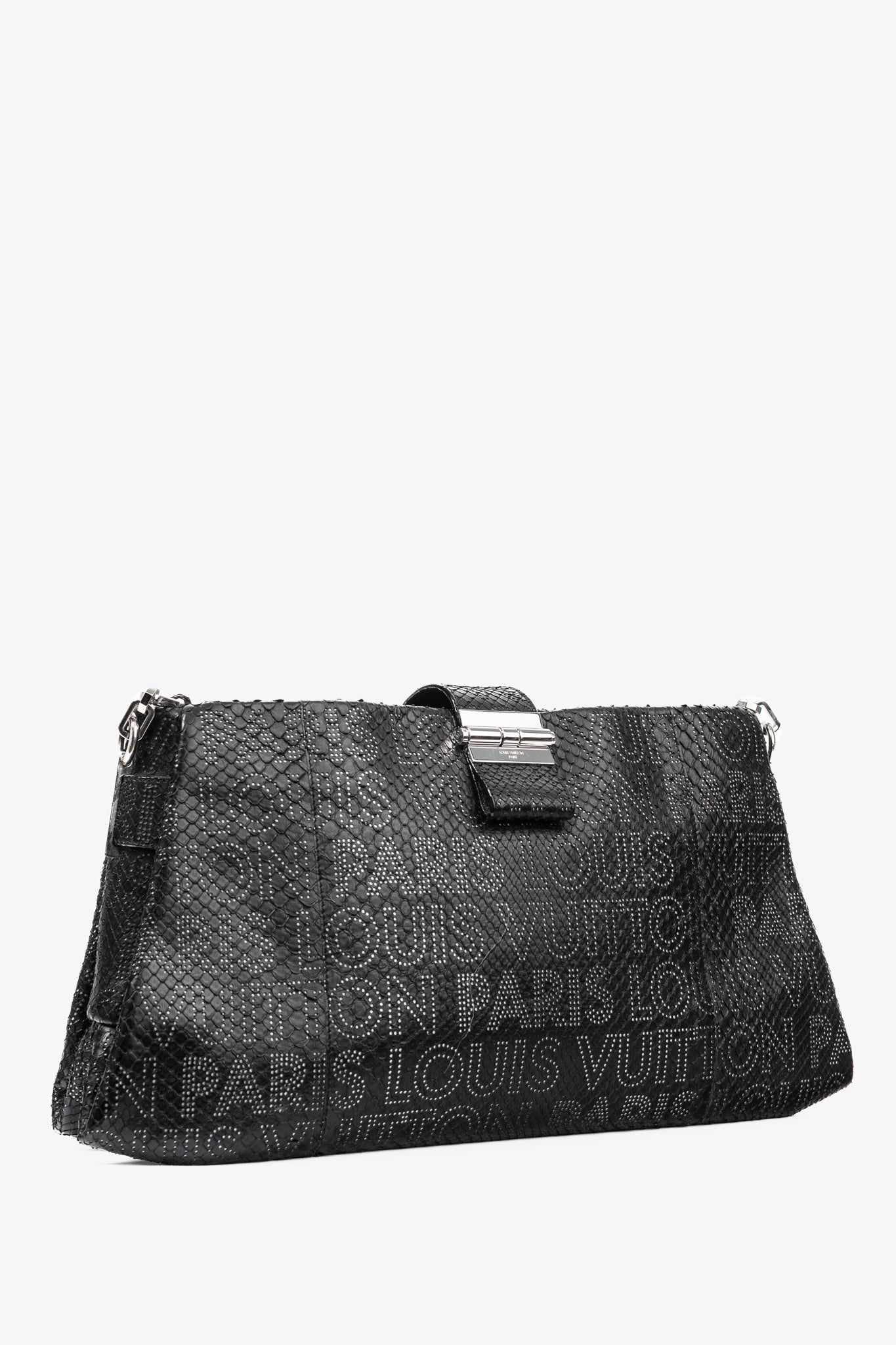 Louis Vuitton AW/08 Runway Lutece Black Perfore Python Shoulder Bag
