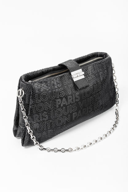 Louis Vuitton AW/08 Runway Lutece Black Perfore Python Shoulder Bag