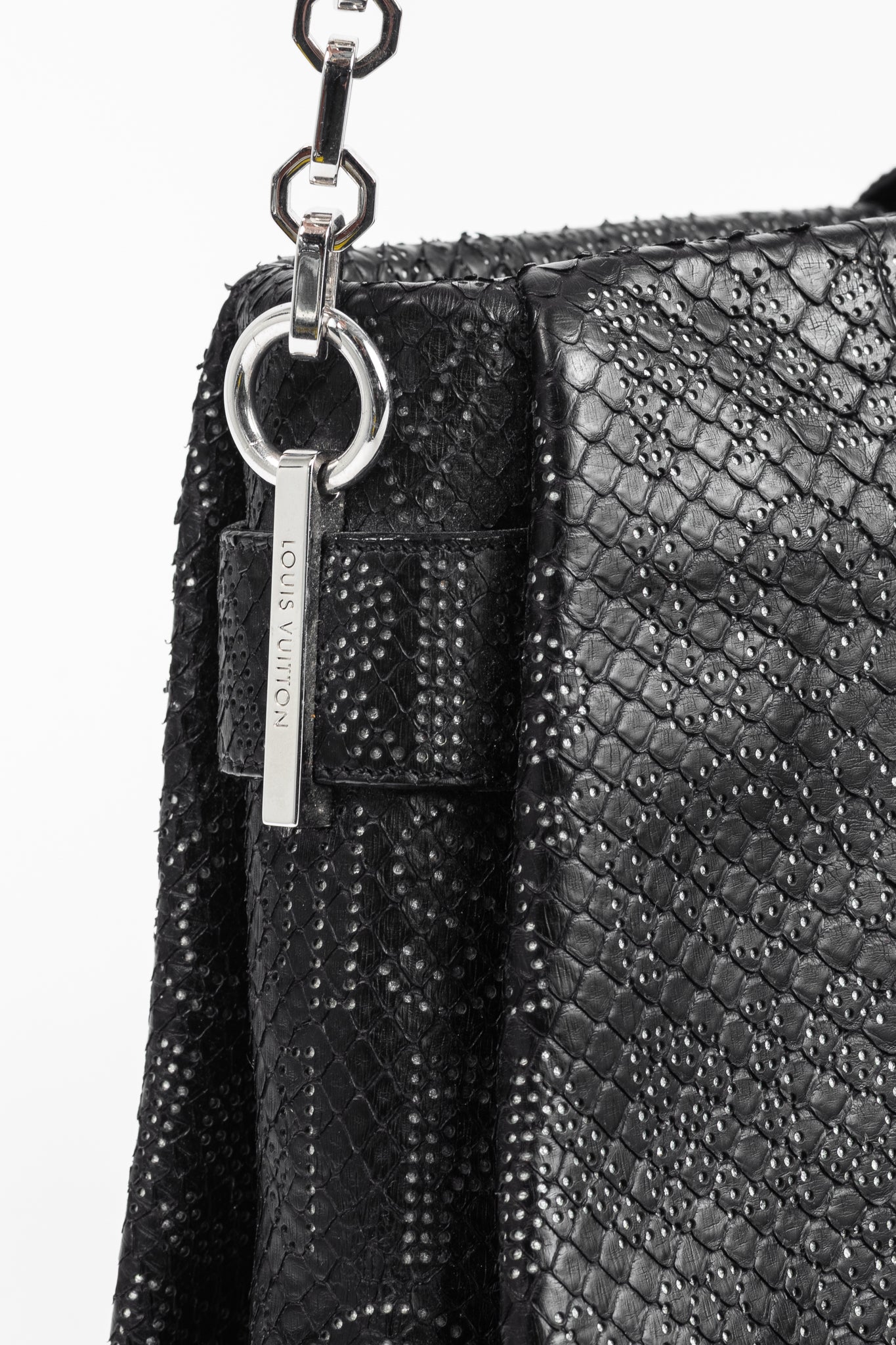 Louis Vuitton AW/08 Runway Lutece Black Perfore Python Shoulder Bag