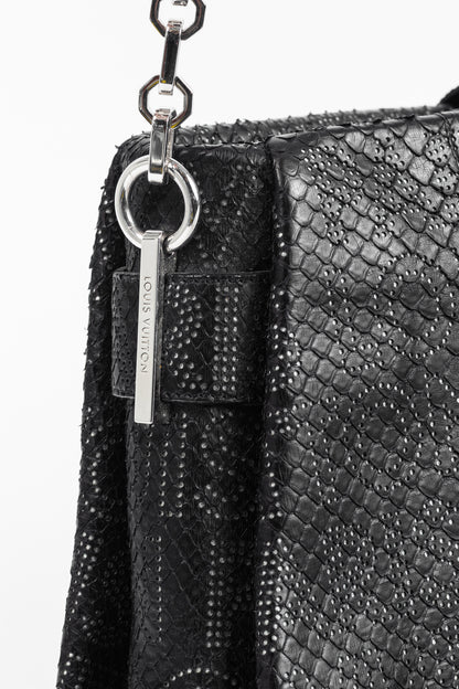 Louis Vuitton AW/08 Runway Lutece Black Perfore Python Shoulder Bag