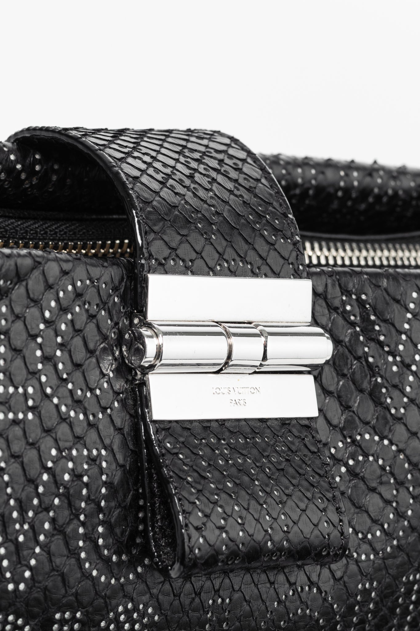 Louis Vuitton AW/08 Runway Lutece Black Perfore Python Shoulder Bag