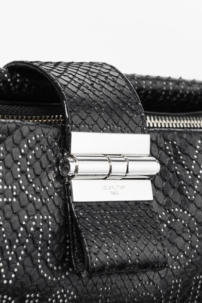 Louis Vuitton AW/08 Runway Lutece Black Perfore Python Shoulder Bag