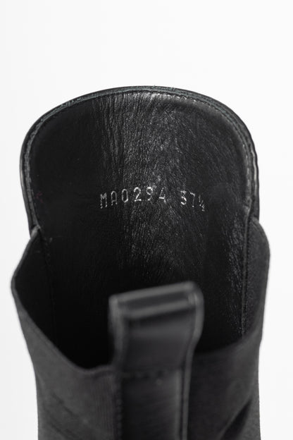 Louis Vuitton Laureate Black Suede & Monogram-Leather Platform Chelsea Boot