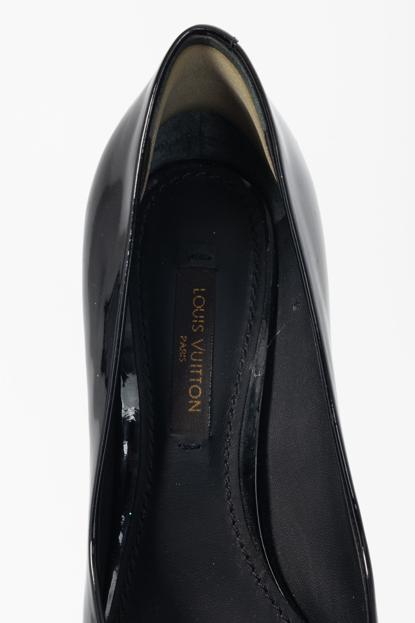 Louis Vuitton Black Patent Leather Embellished-Buckle Pumps