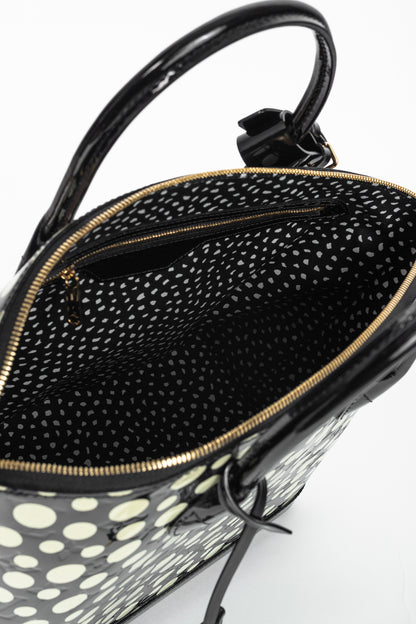 Louis Vuitton x Yayoi Kusama Lockit MM Infini Noir Monogram Vernis Dots Tote