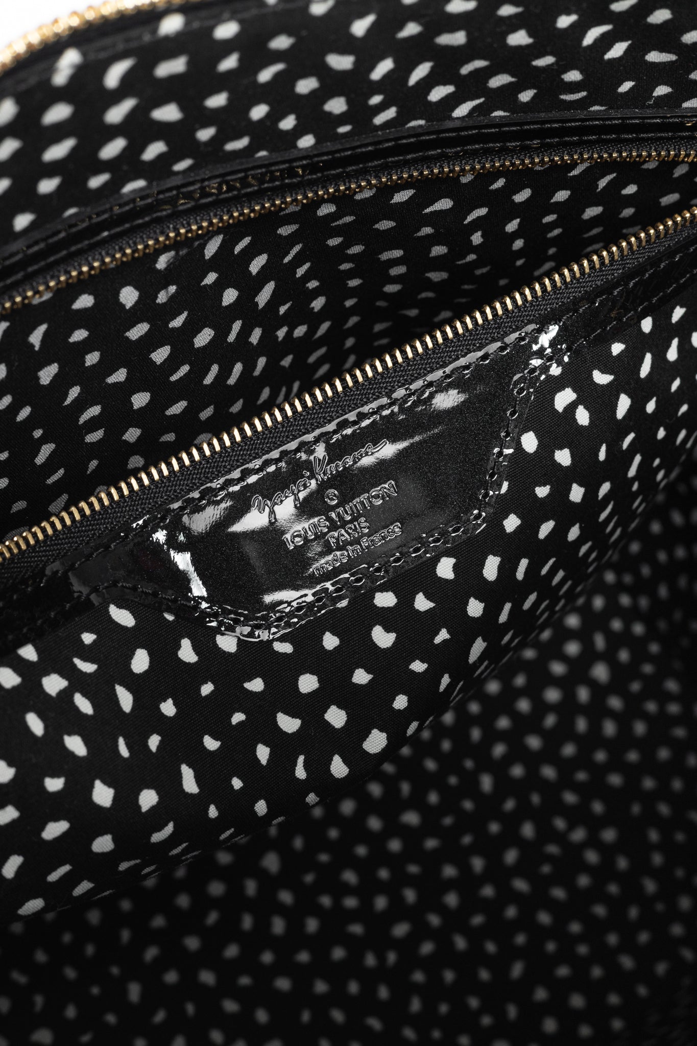 Louis Vuitton x Yayoi Kusama Lockit MM Infini Noir Monogram Vernis Dots Tote