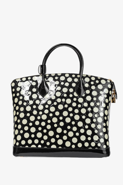 Louis Vuitton x Yayoi Kusama Lockit MM Infini Noir Monogram Vernis Dots Tote