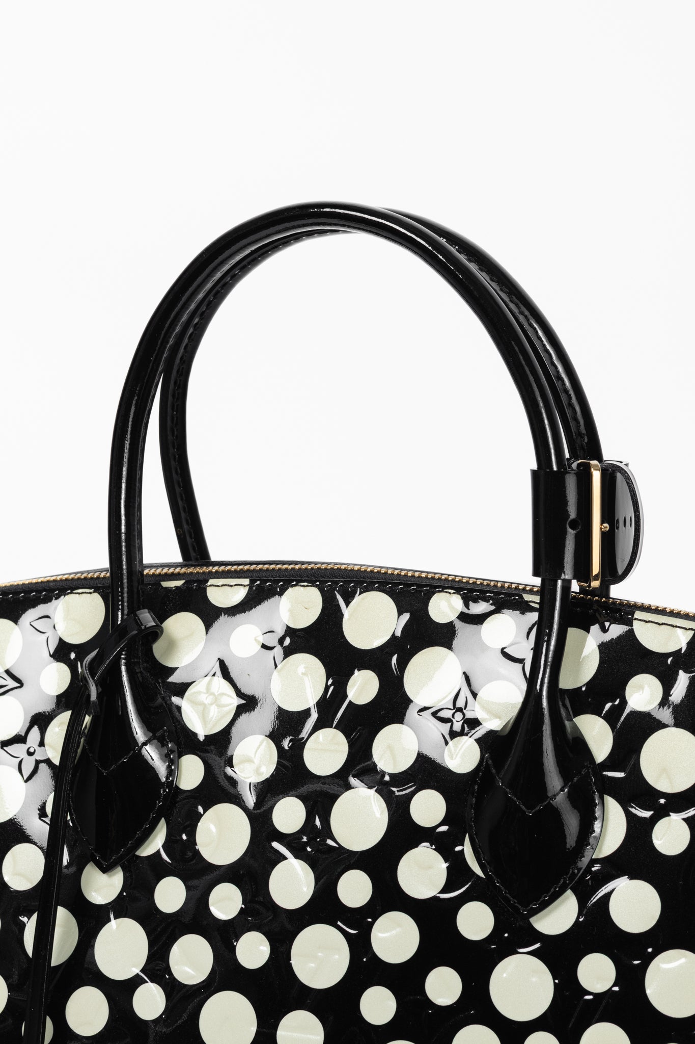 Louis Vuitton x Yayoi Kusama Lockit MM Infini Noir Monogram Vernis Dots Tote