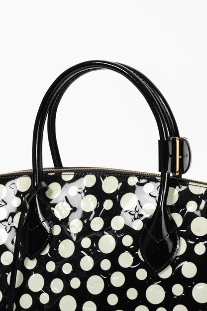 Louis Vuitton x Yayoi Kusama Lockit MM Infini Noir Monogram Vernis Dots Tote