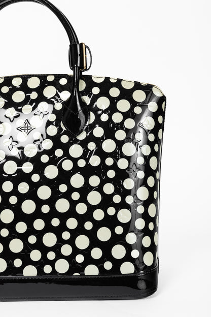 Louis Vuitton x Yayoi Kusama Lockit MM Infini Noir Monogram Vernis Dots Tote