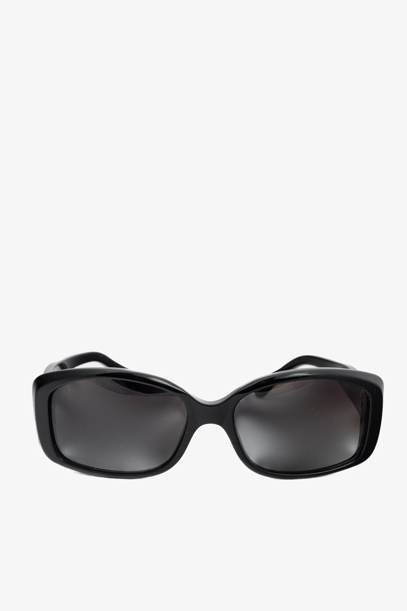 Louis Vuitton Z0005W Black Acetate Gold-Tone-Hinge Rectangular Sunglasses
